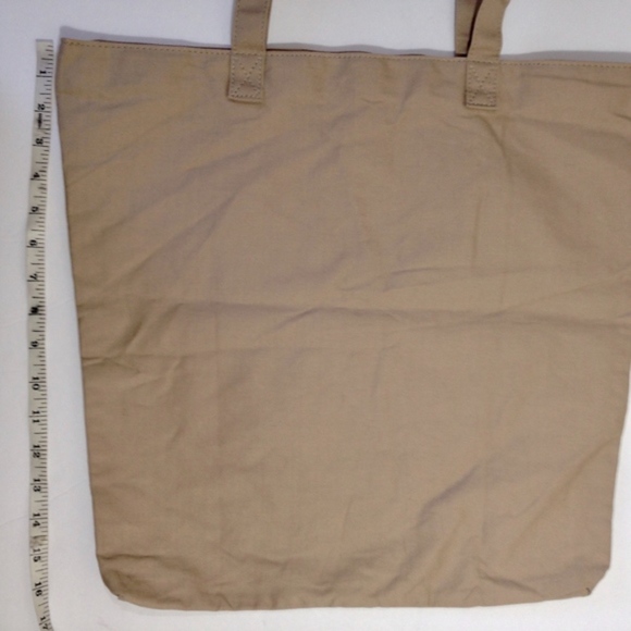 NEW VICTORIA'S SECRET Tan & Gold Large Tote - Picture 5 of 7